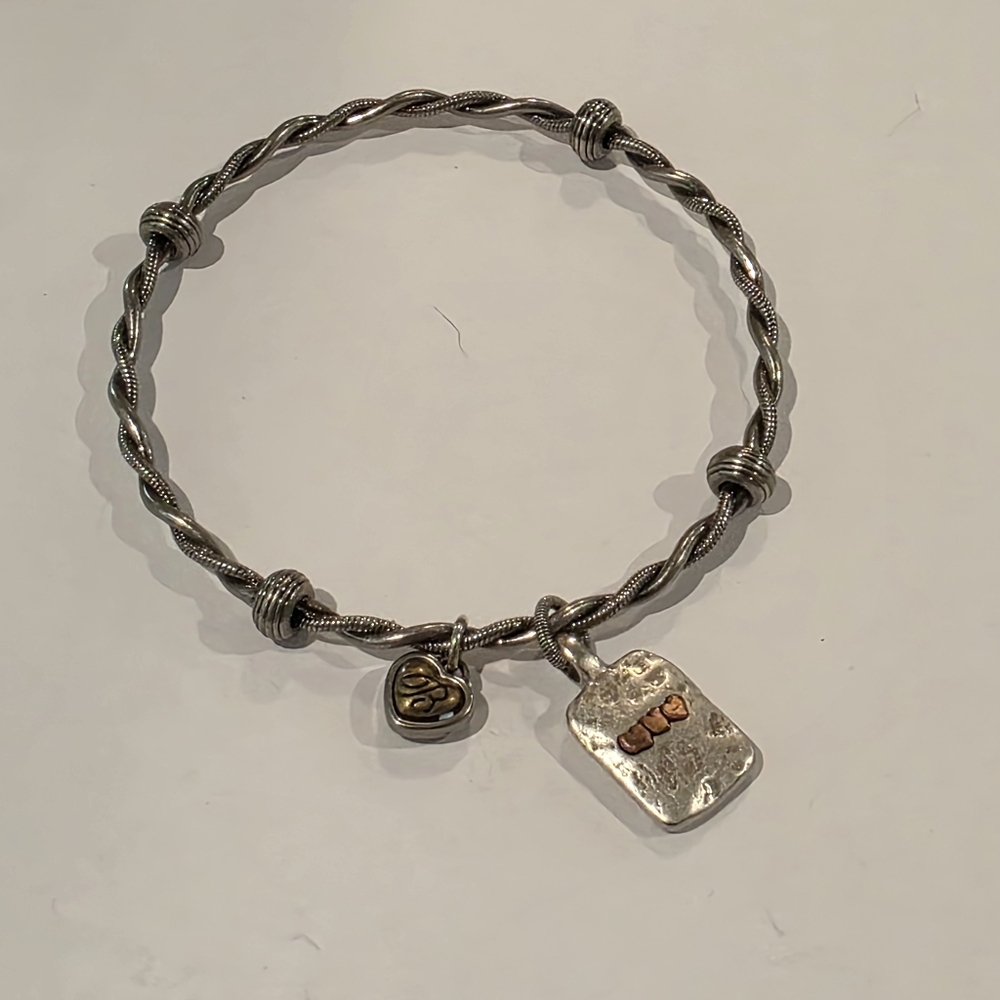 Brighton In My Heart I Will Carry You Always‎ Silver Gold Plated Charm Bracelet
